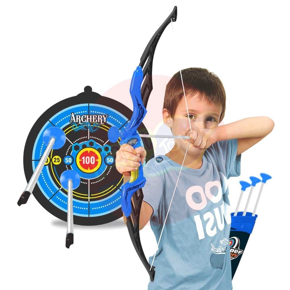 Planet Of Toys Archery Set for Kids Bow and Arrow Toys for Boys | Outdoor Bow Arrow Dhanush Baan Target Game for Kids - Multicolor view 2