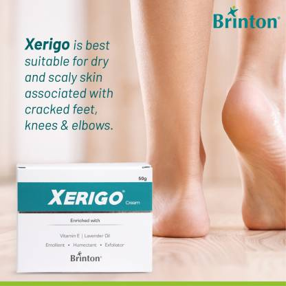 Brinton Xerigo Moisturizing Foot Care Cream For Rough Dry and Cracked Heel | Prevents Moisture Loss | Non-Greasy Quick Absorbing Formula (50 g) view 2