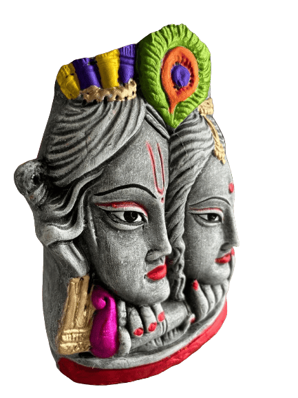 ASOMI KRISHNA RADHA TERRACOTTA IDOL view 2