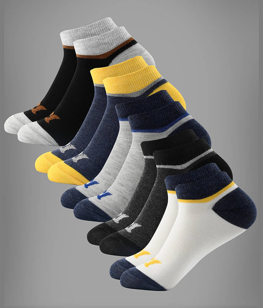 Brucella Blended Men's Solid Multicolor Ankle Length Socks ( Pack of 5 ) view 2