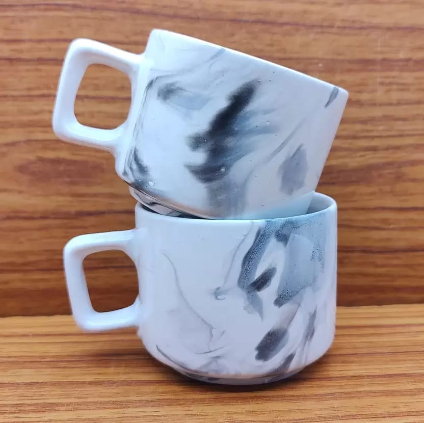 Ceramic Coffee/Tea Cups Beautiful Hotel/Home Cup Round Shape Set of 6 Piece view 2