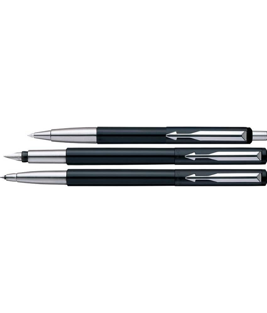Parker Vector Standard Triple Black Body Color (Fountain Pen+Roller Ball Pen+Ball Pen) Pen Gift Set view 2