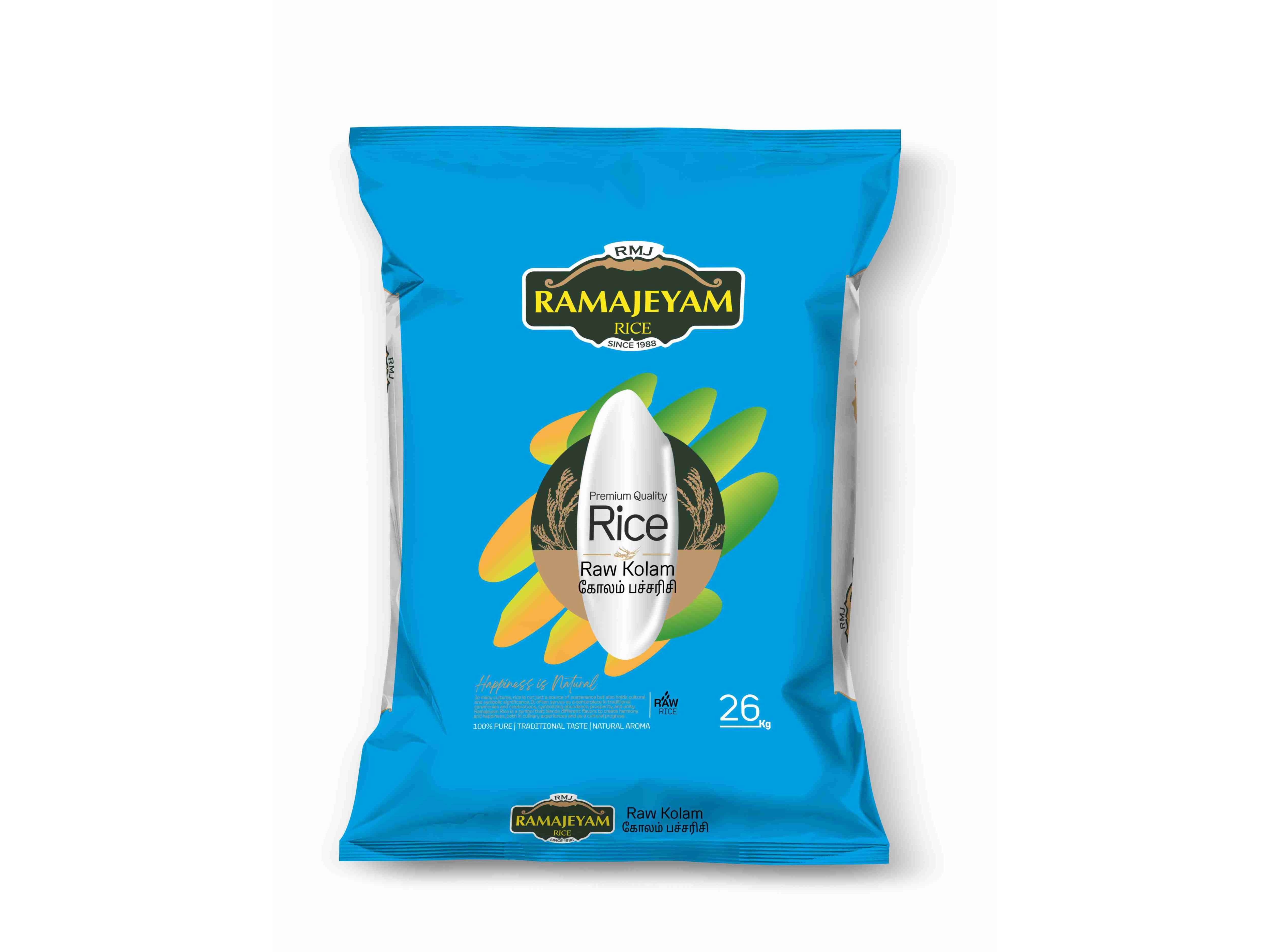 Ramajeyam Raw Kolam Rice 26kgs