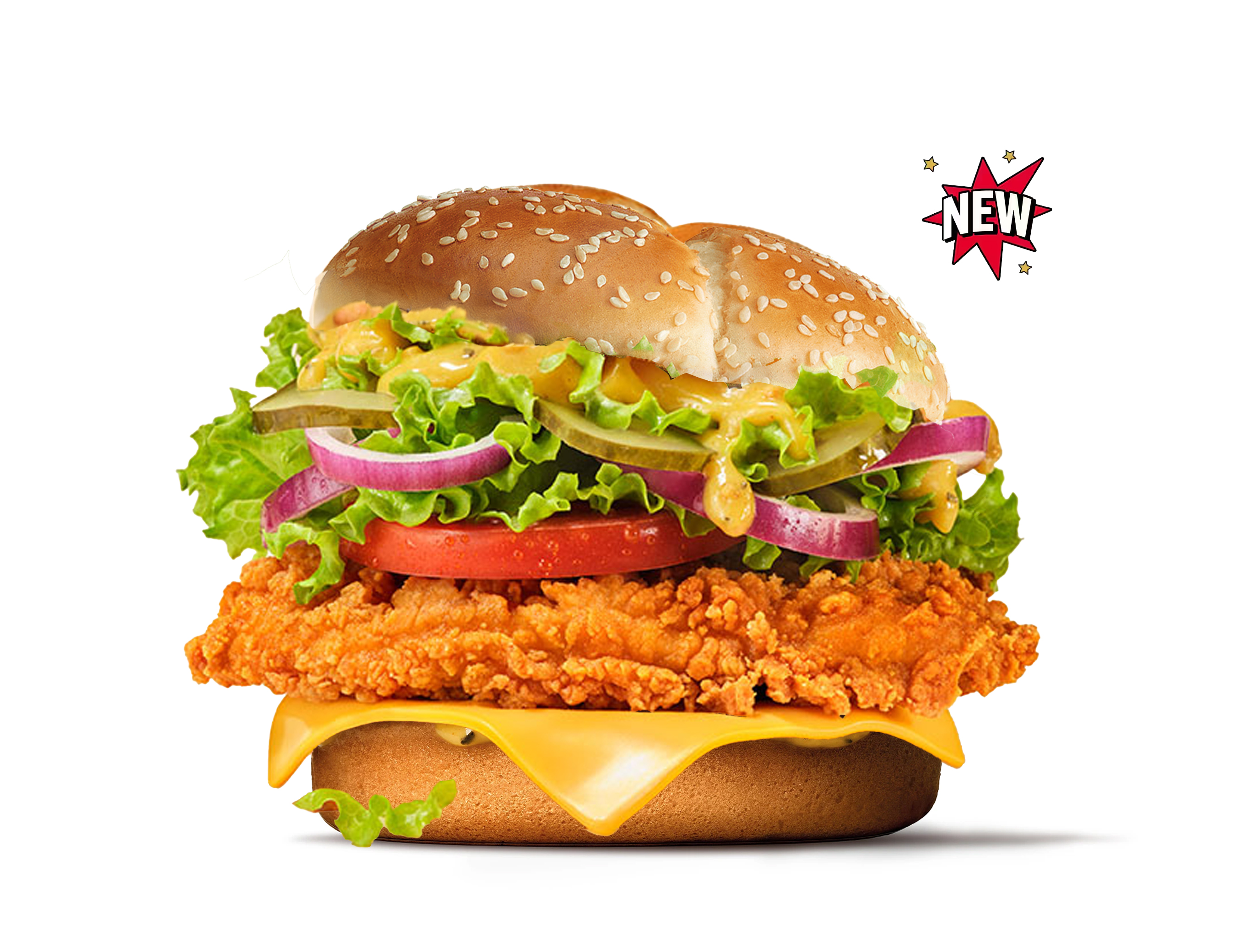 Chilli cheese chicken burger