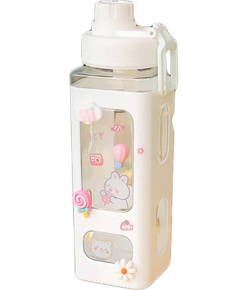 Radhe Creation Cartoon water bottle for kids, kawaii water bottle Multicolour Plastic Water Bottle 700 mL ( Set of 1 ) view 2