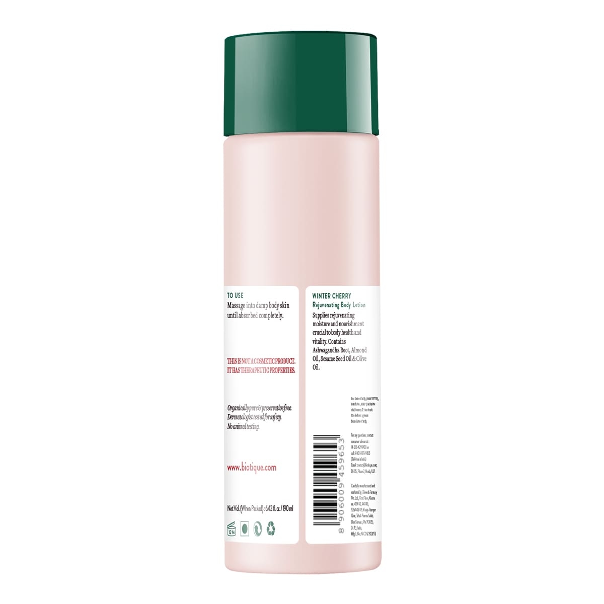 Biotique Winter Cherry Rejuvenating Body Lotion 190ml view 2