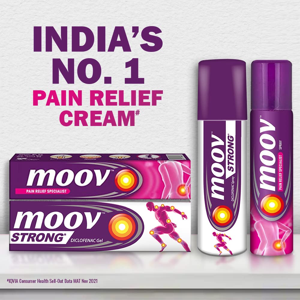 Moov Fast Pain Relief Spray - 80g (Pack of 2) | Suitable for Back Pain, Muscle Pain, Joint Pain, Knee Pain | 100% Ayurvedic Formula | Suitable for Sports & Gym related injuries view 2
