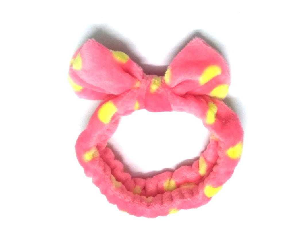 Nawani Facial Spa Makeup Cleansing Cute Bow Velvet Elastic Headband.. view 2