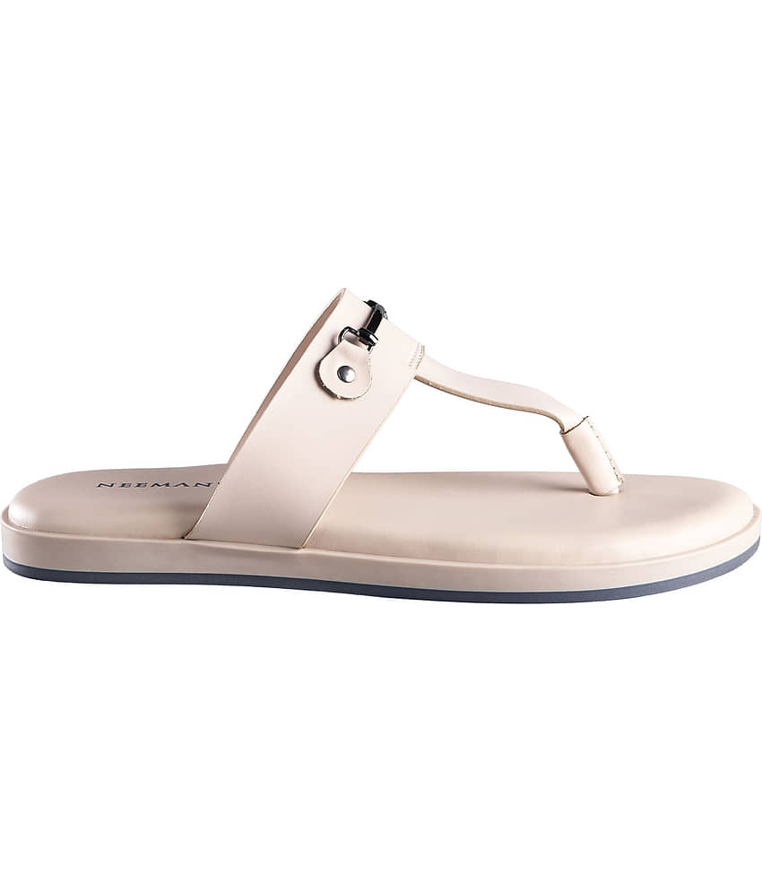 Neemans Luxe Flips Beige Men's Thong Flip Flop view 2