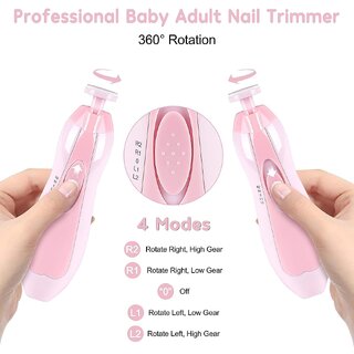 Electric Nail Trimmer For Baby, Baby Nail Trimmer, Baby Nail Cutter, Nail Trimmer For New Born Baby, Kids Nail Cutter With Light (Multi Colour), 1 Set view 2