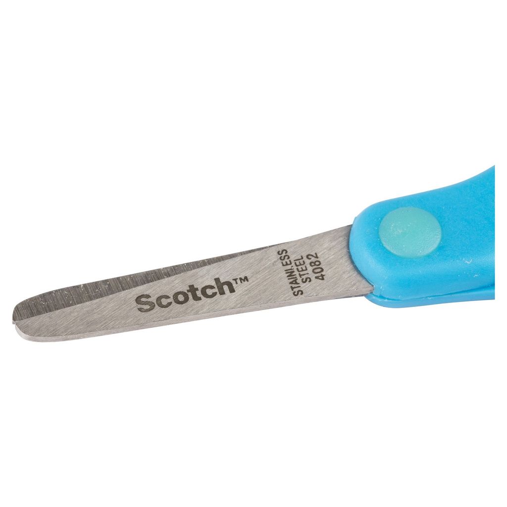 3M Scotch 5" Stainless Steel Kid Safe Scissors | Blunt Tip | Soft Grip | Left and right hand | 5 YR Limited Warranty view 2