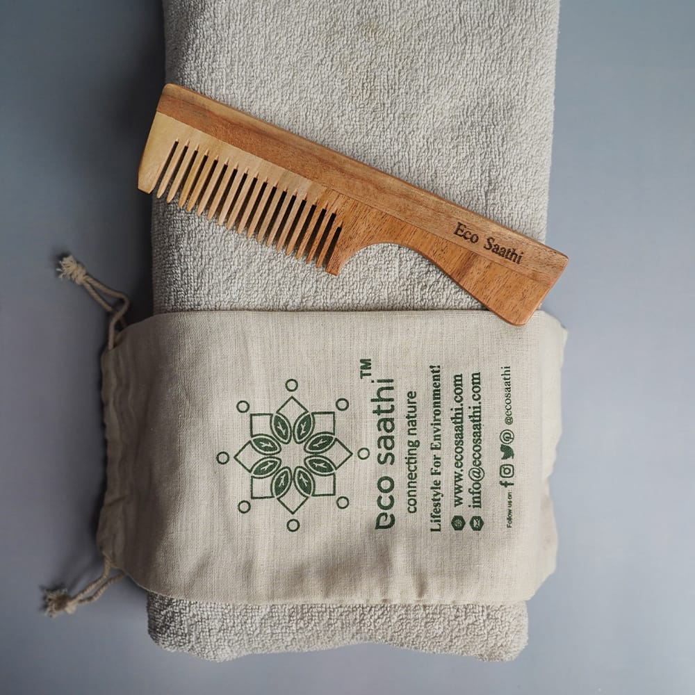 Neem Wood Handle Comb view 2