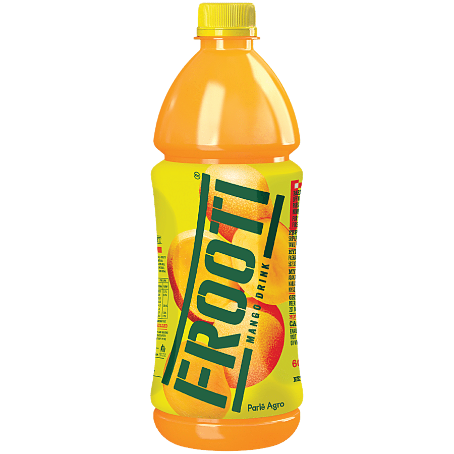 Frooti Mango Drink, Fresh N Juicy, 600 Ml Bottle view 2