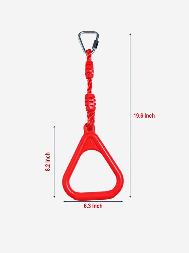 REZNOR Heavy Duty Triangle Rings Set of 2 with Locking Delta Quick Links for Indoor Jungle Gym Play Set and Outdoor Playground for Swing Set, view 2