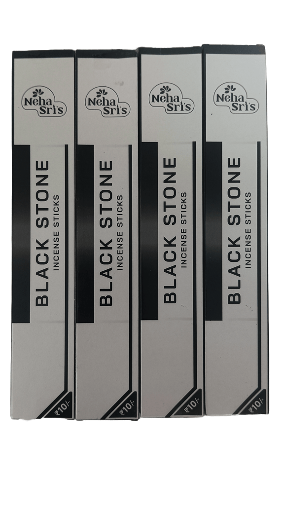 Black Stone Incense Sticks - 4 Packs of 12 Sticks
