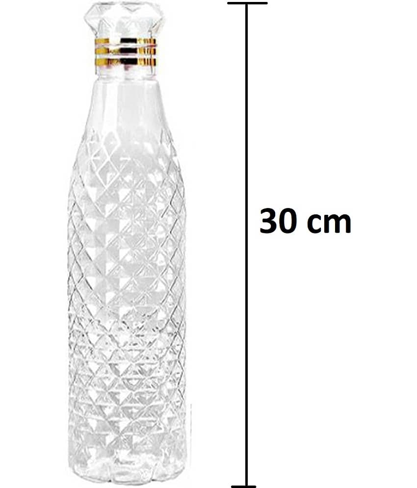 Kitchen4U - Diamond primium water bottle for fridge Transparent Fridge Water Bottle 1000 mL ( Set of 2 ) view 2