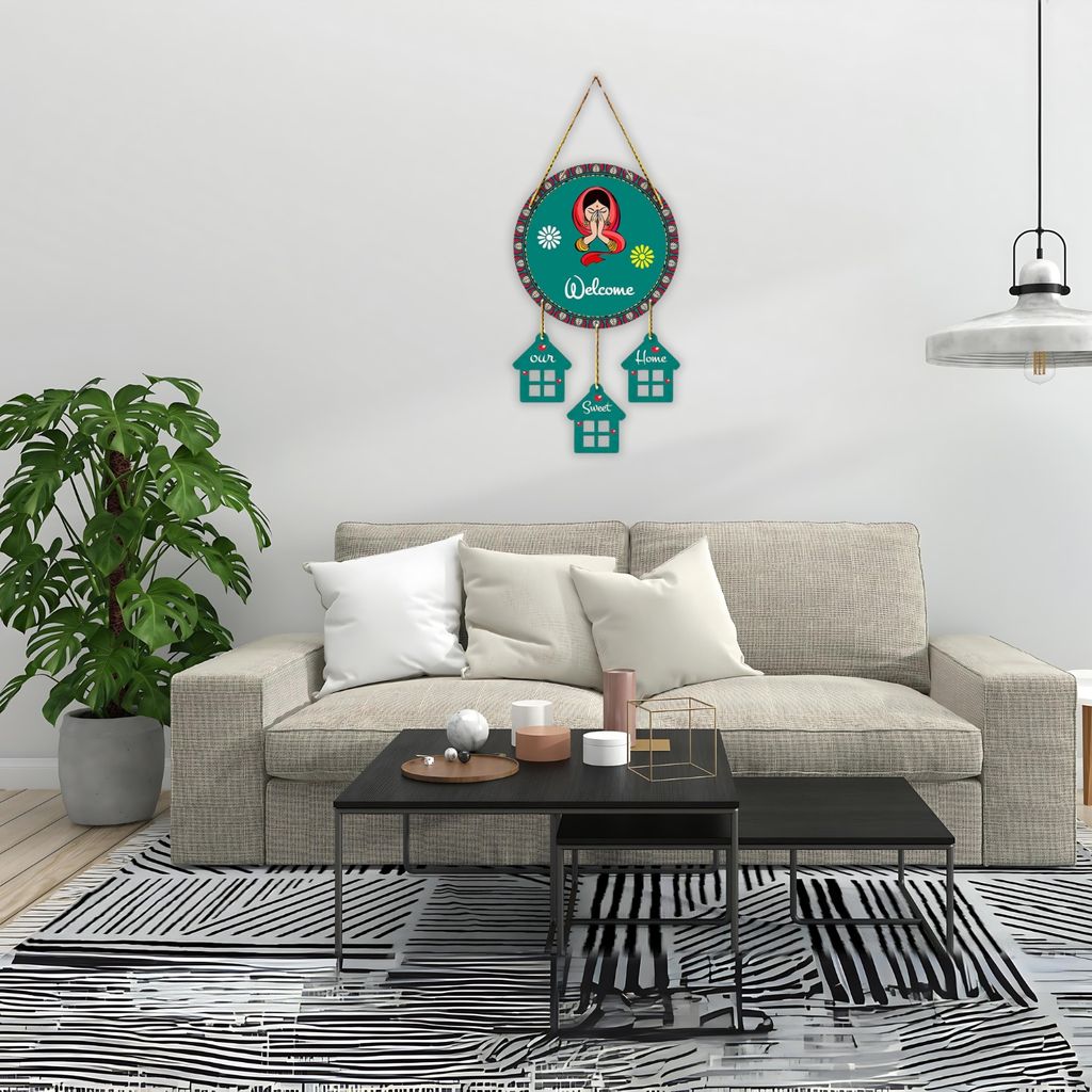 Charmor Welcome Our Sweet Home Decorative Wall Hanger for Home | Office | Living Room | Gifts | Bedroom | Door Hanging | Modern Wall Art | Door Hanging (WH3602) view 2