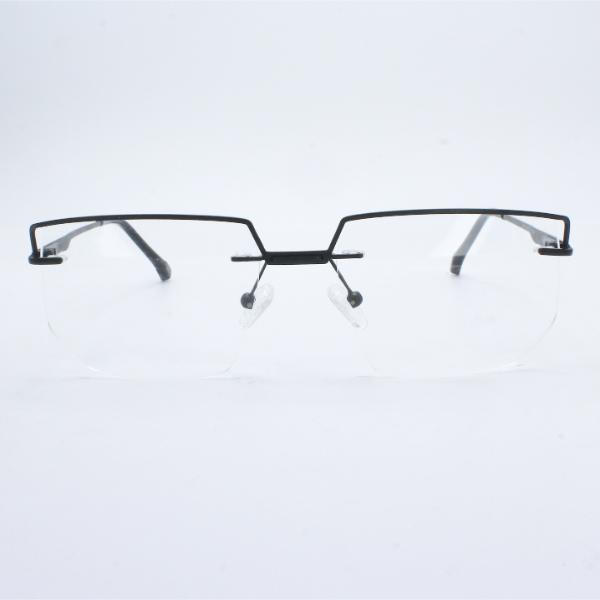 Lensoz Elite X Luxe Rimless Geometric 2 - Narrow - Black view 2