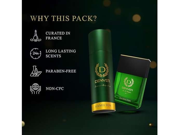 Denver Hamilton Gift Set, Deodorant - 150ml + Perfume 60ml - For Men view 2