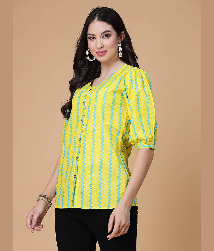 GOD BLESS Women Striped Cotton Shirt ( Multicolor ) view 2