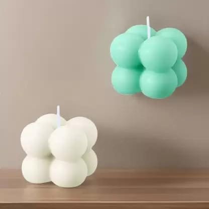 SS Enterprise Organic Soy Wax Bubble Candle for Home Decor | Scented Aromatic Fragrance Candles | Smoke-Free Pillar Candle view 2
