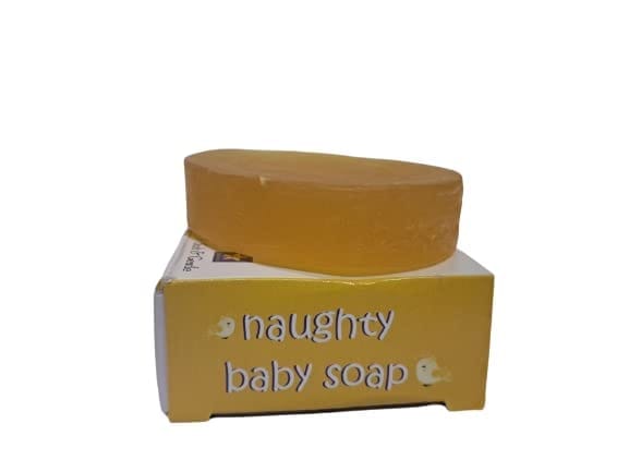 naughty baby soft & gentle soap Chandan bar with Badam Oil and Rakhta Chandan. Pack of 3x75 gm view 2