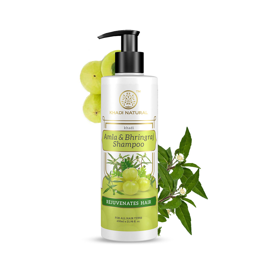 Khadi Natural Amla & Bhringraj Hair Shampoo For Control Dandruff & Hair Fall - 650ml view 2