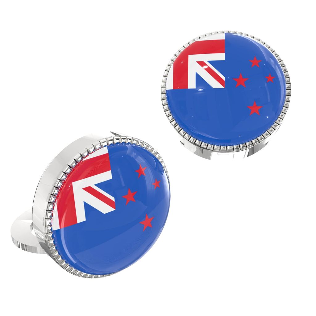 The Smart Buttons - Shirt Button Cover Cufflinks for Men - New Zealand Flag view 2