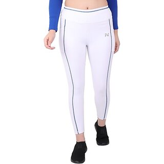 Ninq Striped Women White Tights view 2