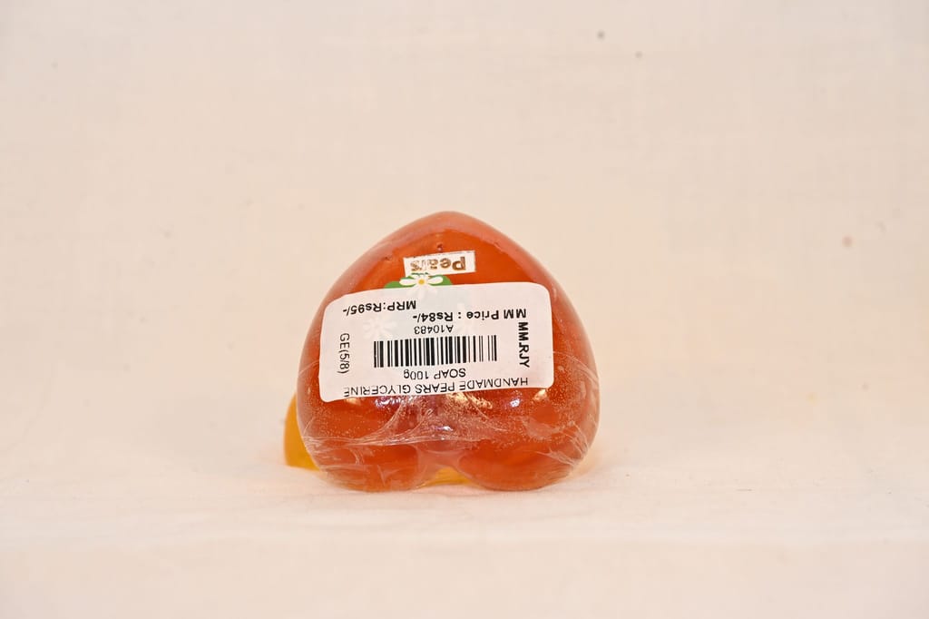 Natural handmade heart shaped soap bar view 2