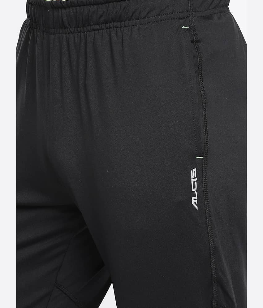 Alcis Black Polyester Men's Sports Trackpants ( Pack of 1 ) view 2