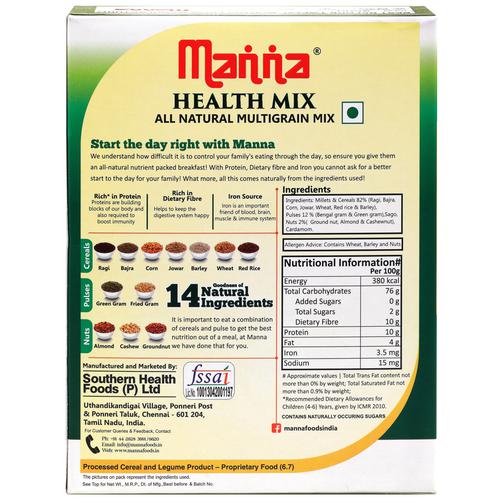 Manna Health Mix For Kids 100% Natural Nutrition, 250 gm view 2