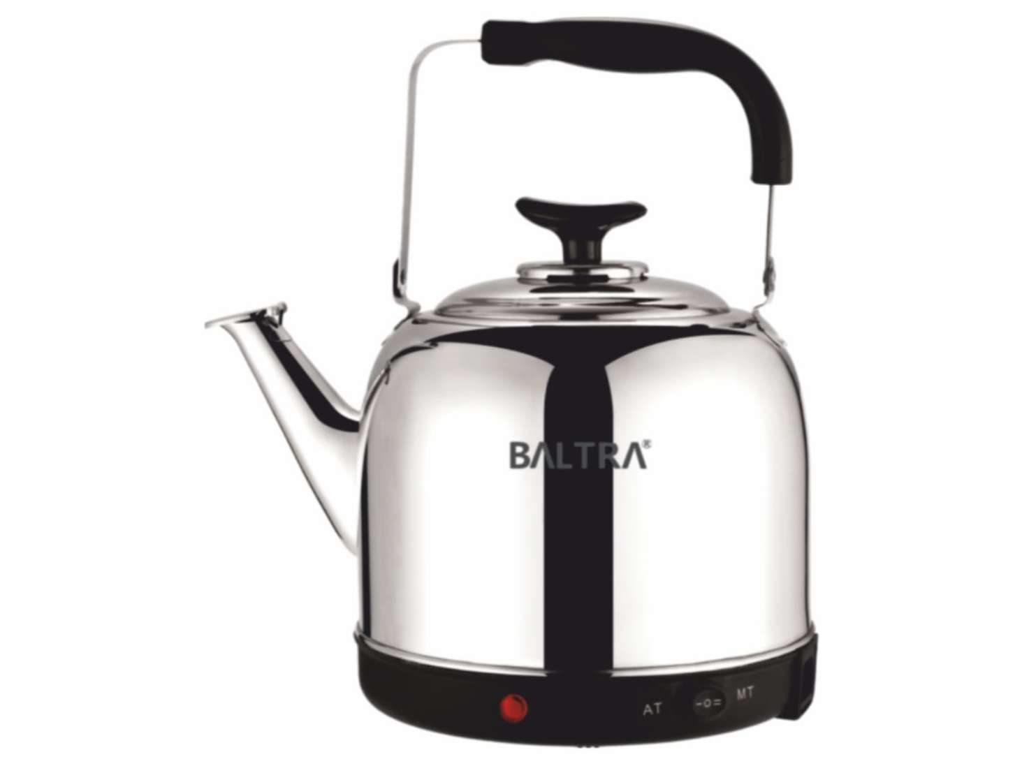 Baltra Solid Kettle 1500W Electric, Fast Boil, 4.5L Water Boiler For Hot Drinks, Quiet Boil & Detachable Filter, Stainless Steel, Vintage Kettle