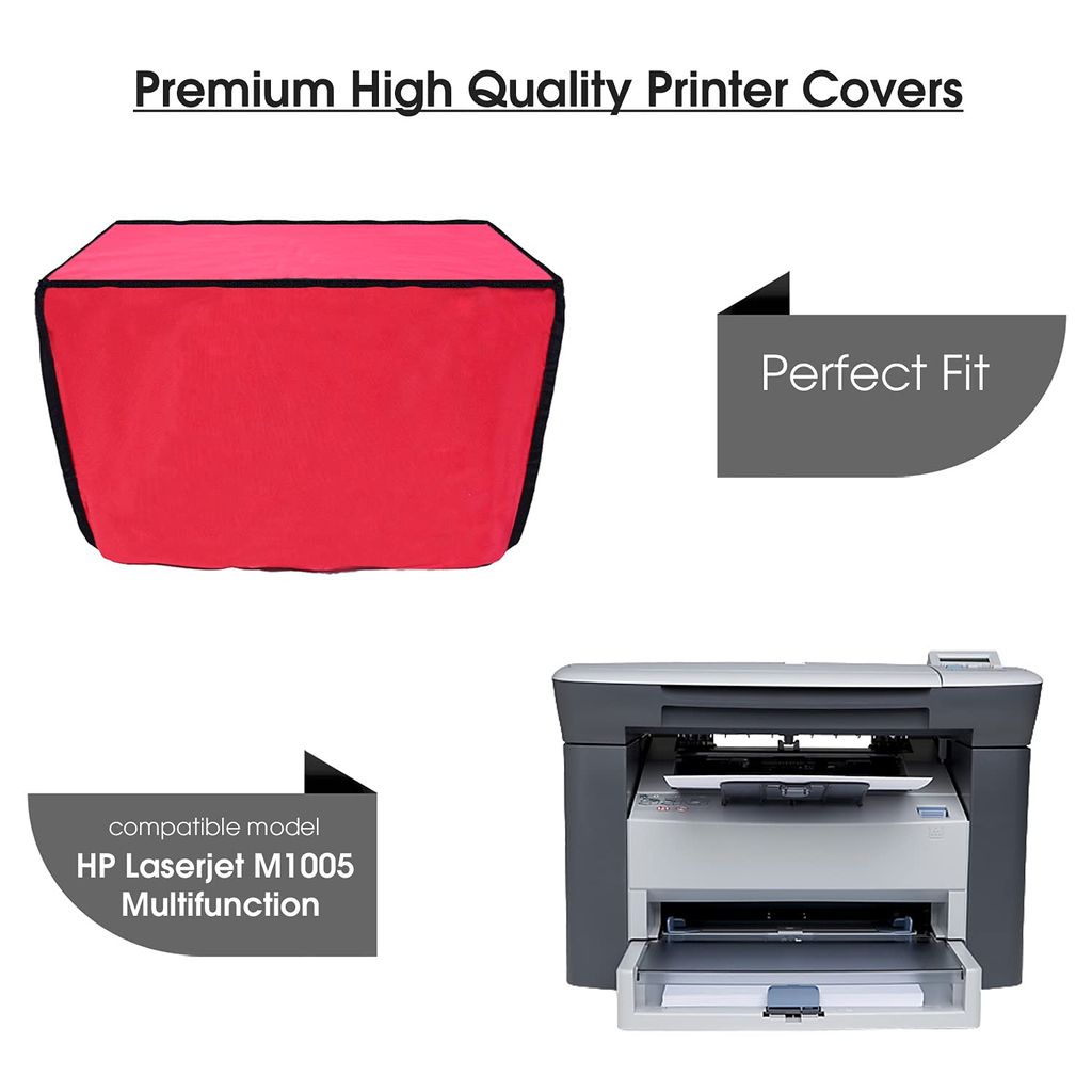Palap Super Premium Dust Proof Printer Cover for HP Laserjet M1005 Multifunction (Red ;48.7 x 41.3 x 35.8 Cms) view 2