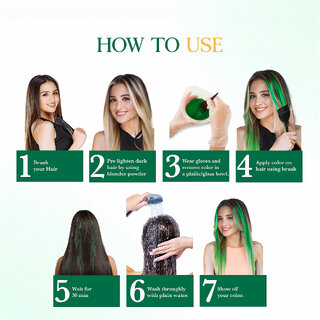 Cosglam Semi Permanent Hair Color For Women Men, (120g, #41 Crazy Green) view 2