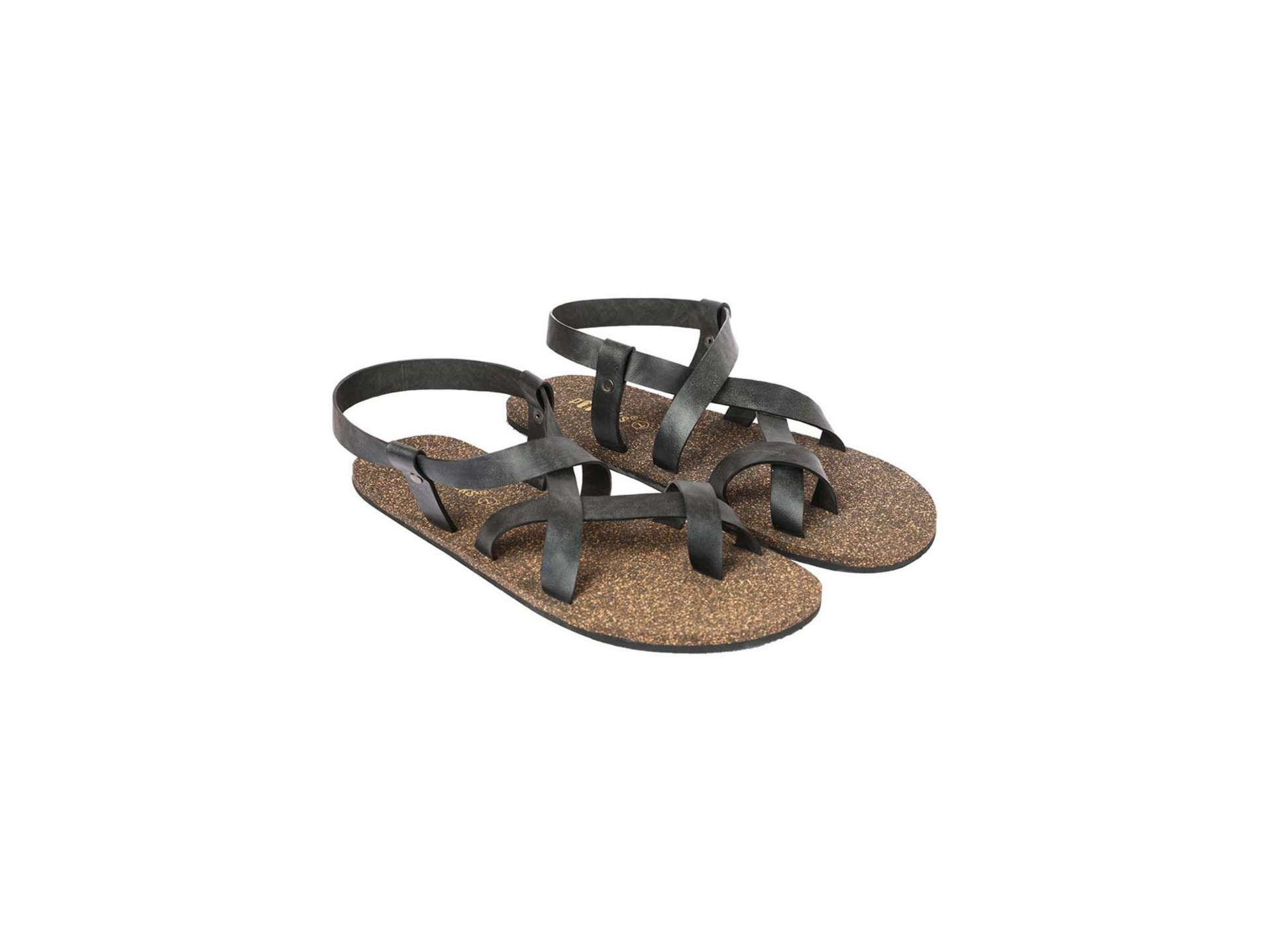 Paaduks Tro Slingback Waterproof Cork Black Sandals - UK 10