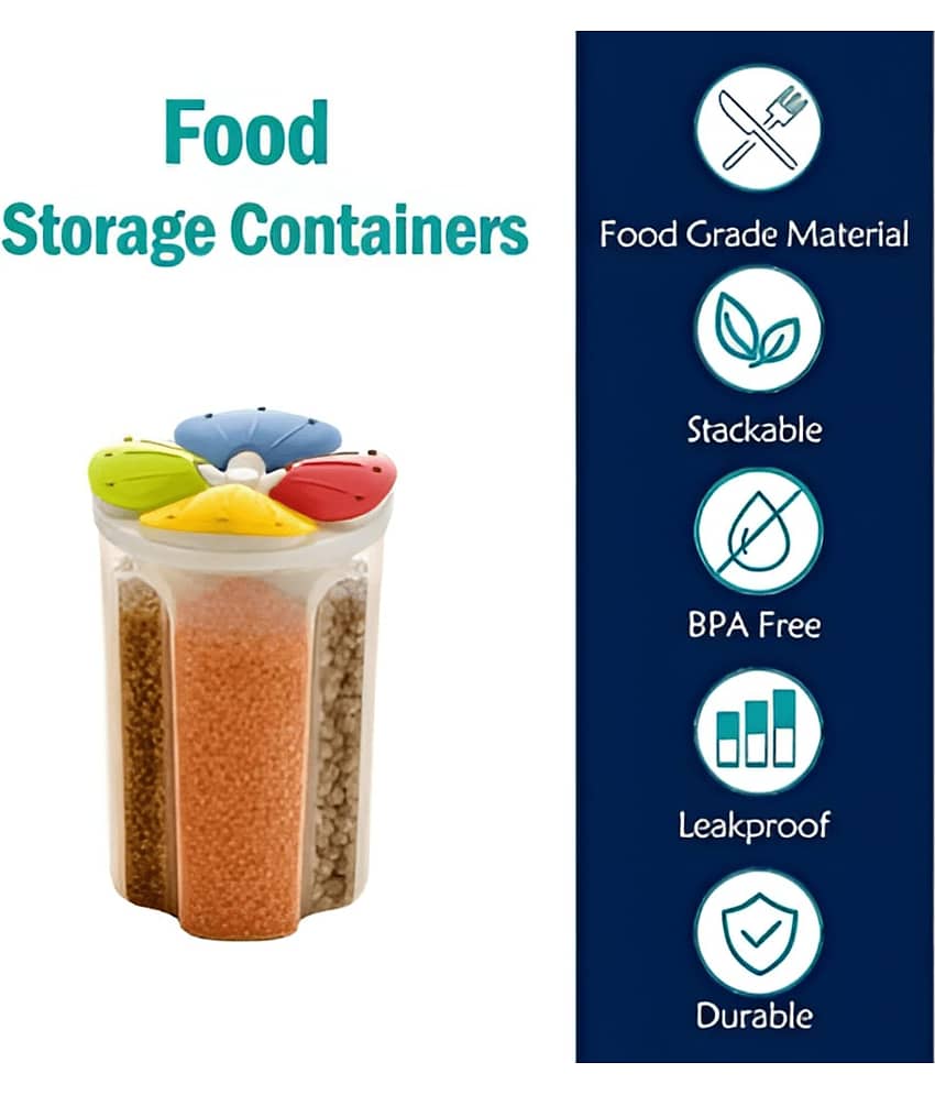 THRIFTKART Grocery Containers Plastic Transparent Multi-Purpose Container ( Set of 1 ) view 2