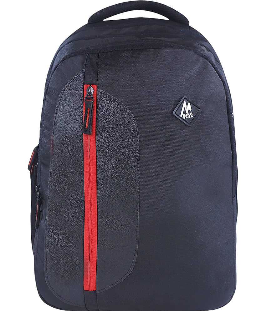 mikebags 30 Ltrs Black Polyester College Bag