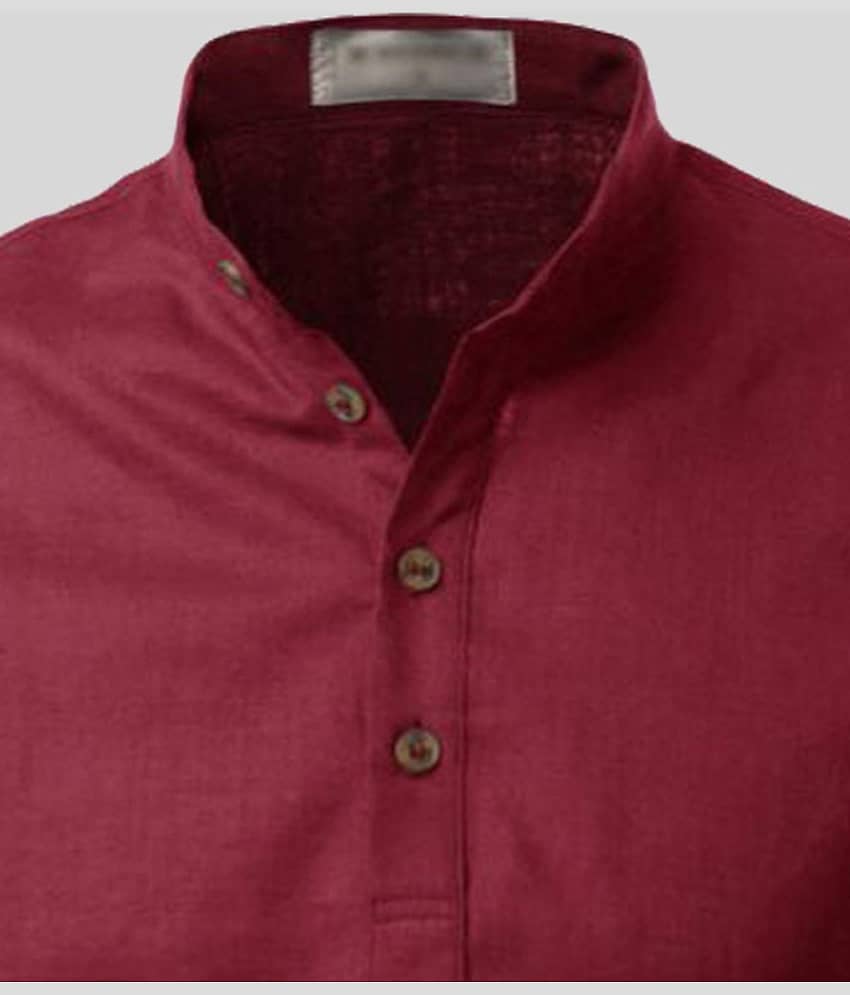 Life Roads - Maroon Cotton Slim Fit Men's Casual Shirt (Pack of 1 ) view 2