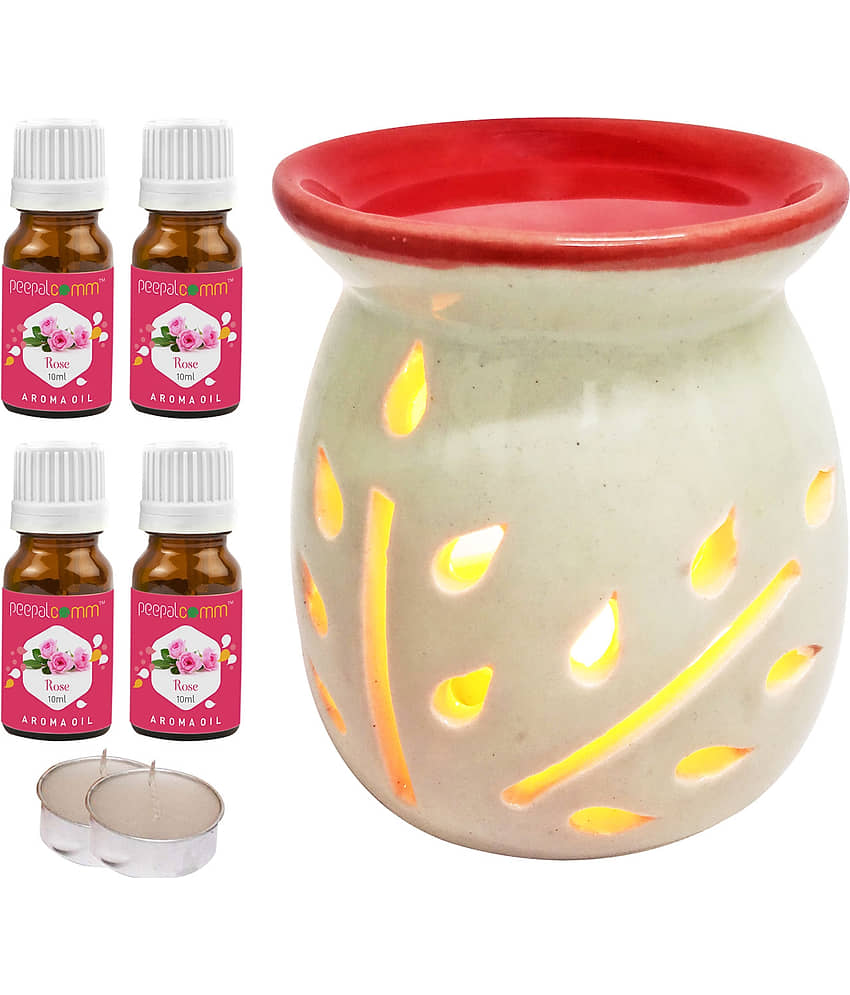 Peepalcomm Ceramic Aroma Oils & Diffusers Set - Pack of 7