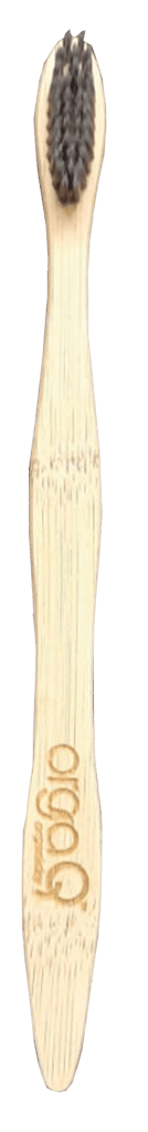 Orgaq Organicky Natural Bamboo ToothBrush With Charcoal Infused Castor Bean Bristle for Oral Care | Eco Friendly view 2