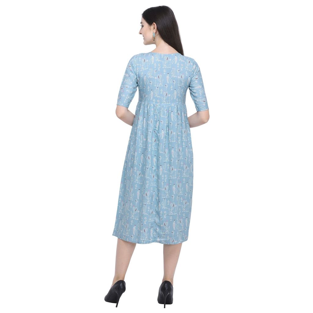 SHOPPING QUEEN Women Rayon Anarkali Kurta view 2