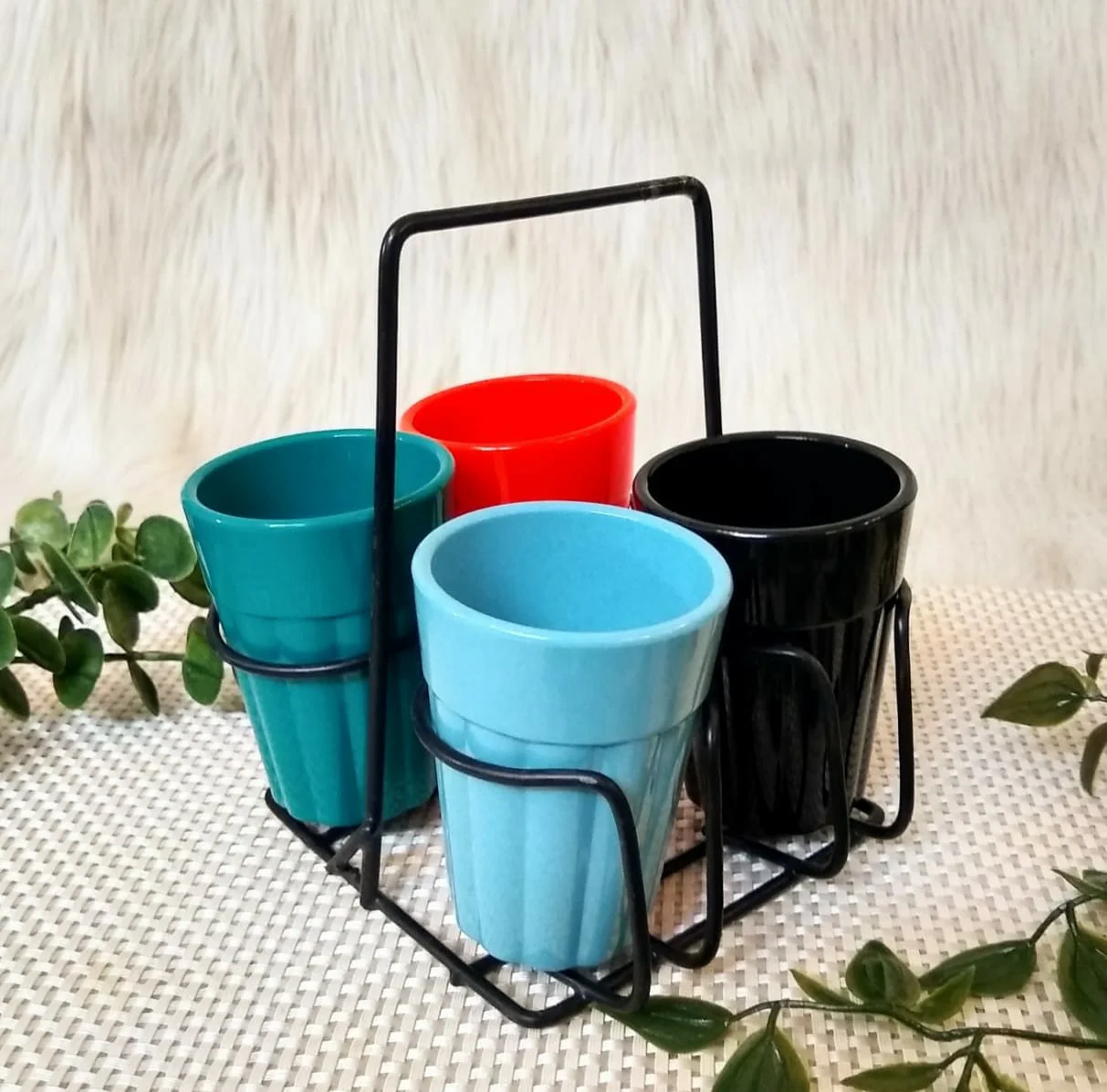 Stallion Barware Multicolour Cutting Chai Set Of 4