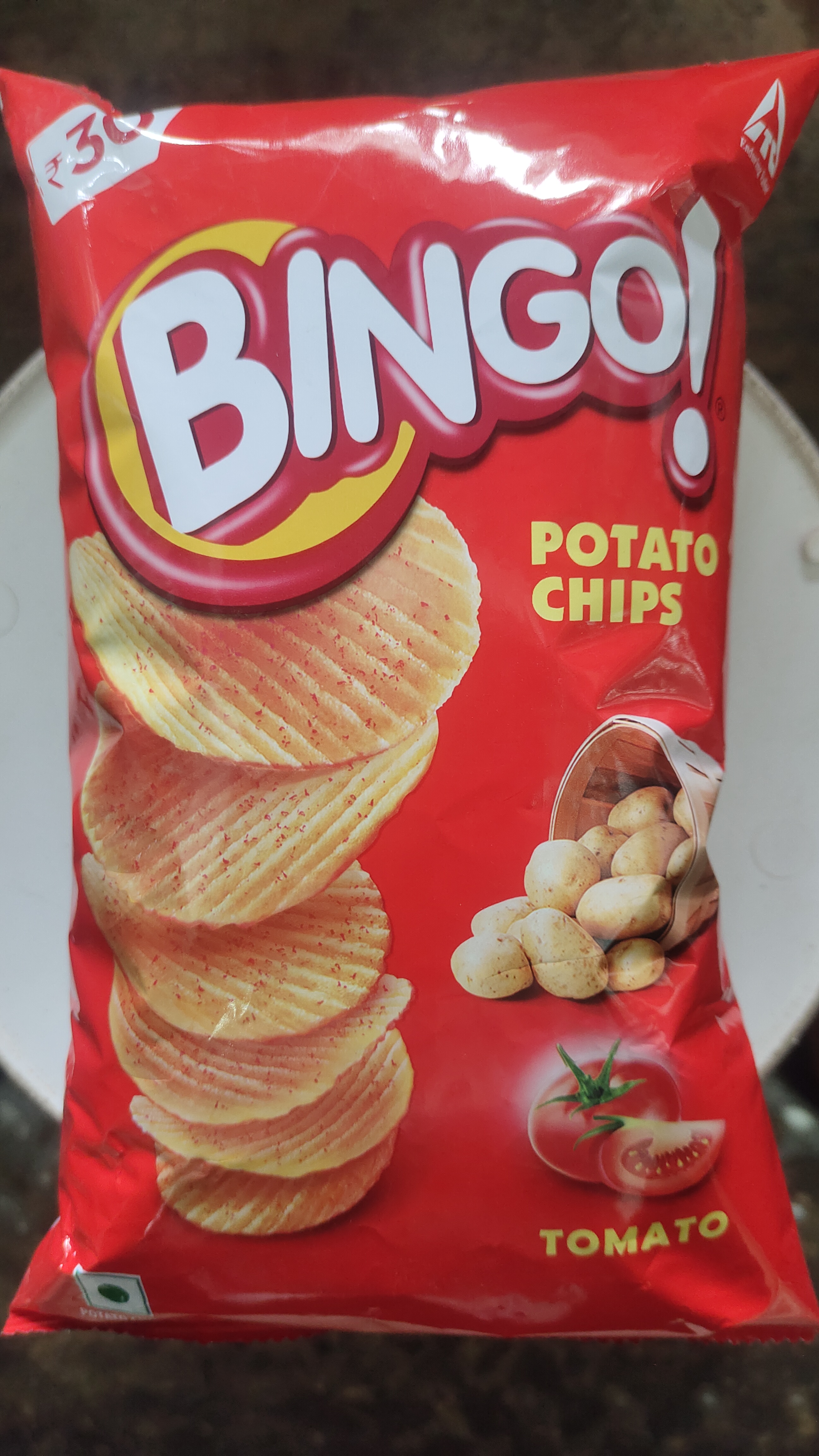Bingo potato chips tomato flavour