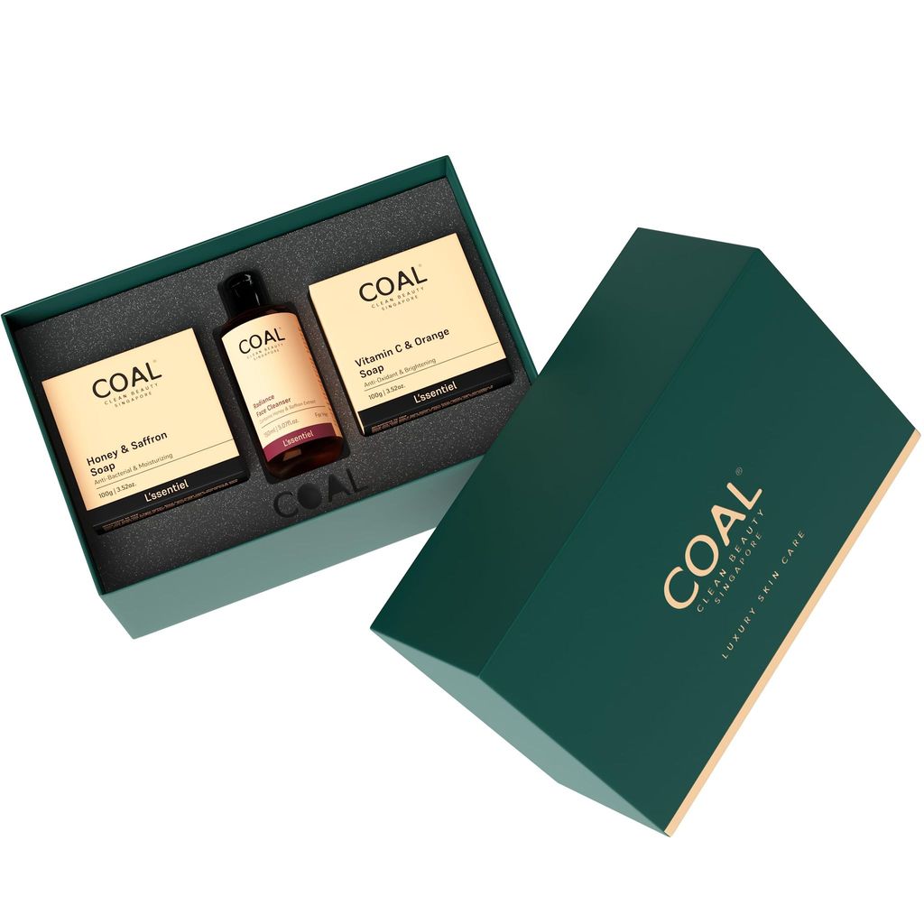 COAL Clean Beauty Cleansing Combo | Radiance Face Cleanser 150ml, Honey & Saffron Soap 100g & Vitamin C & Orange Soap 100g | Deeply Cleanses & Brightens | Women | All Skin Types | Pack of 3 view 2
