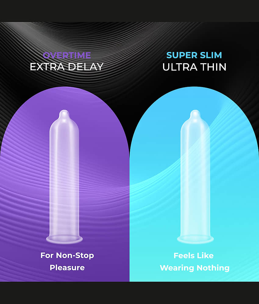 NottyBoy Super Slim Ultra Thin and Extra Delay Extra Time Condoms - ( Set of 2, 13 Pieces) view 2