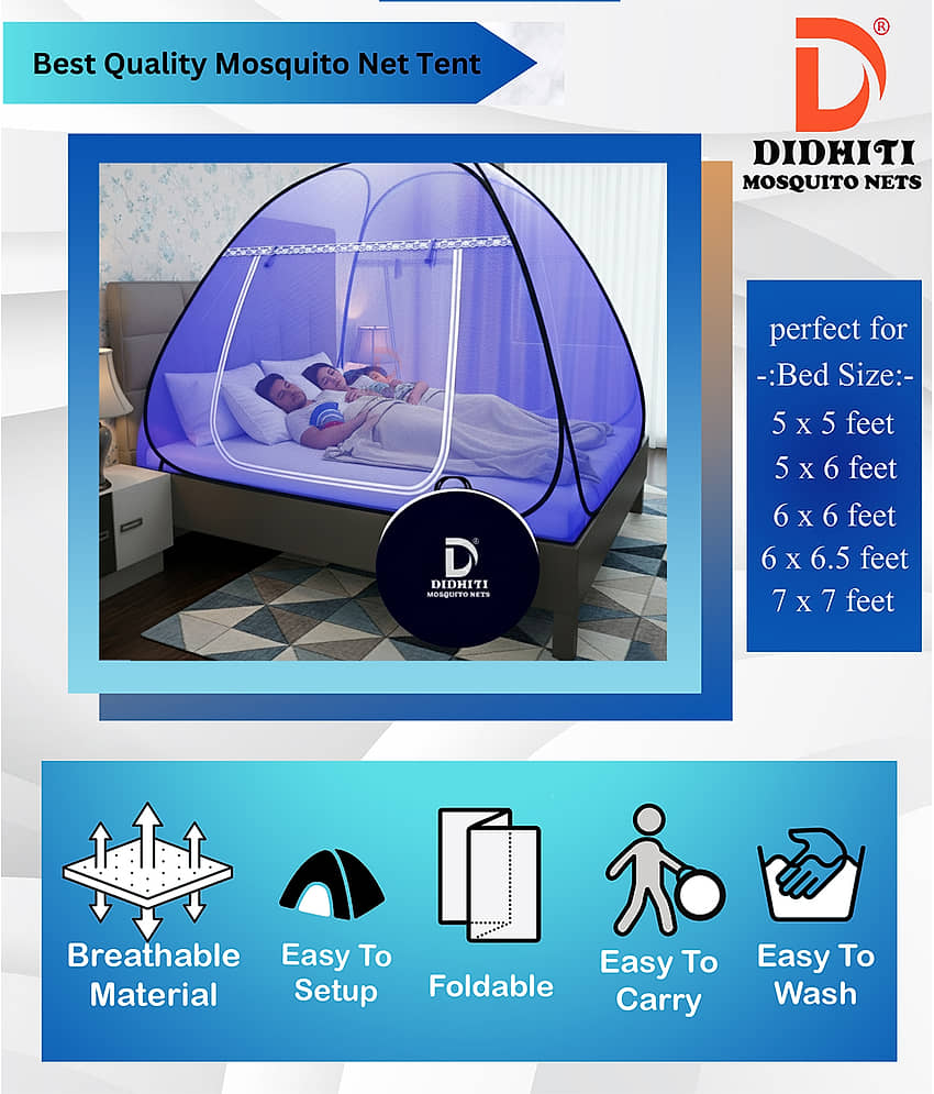 didhiti - Pink Polycotton Foldable Mosquito Net ( Pack of 1 ) view 2
