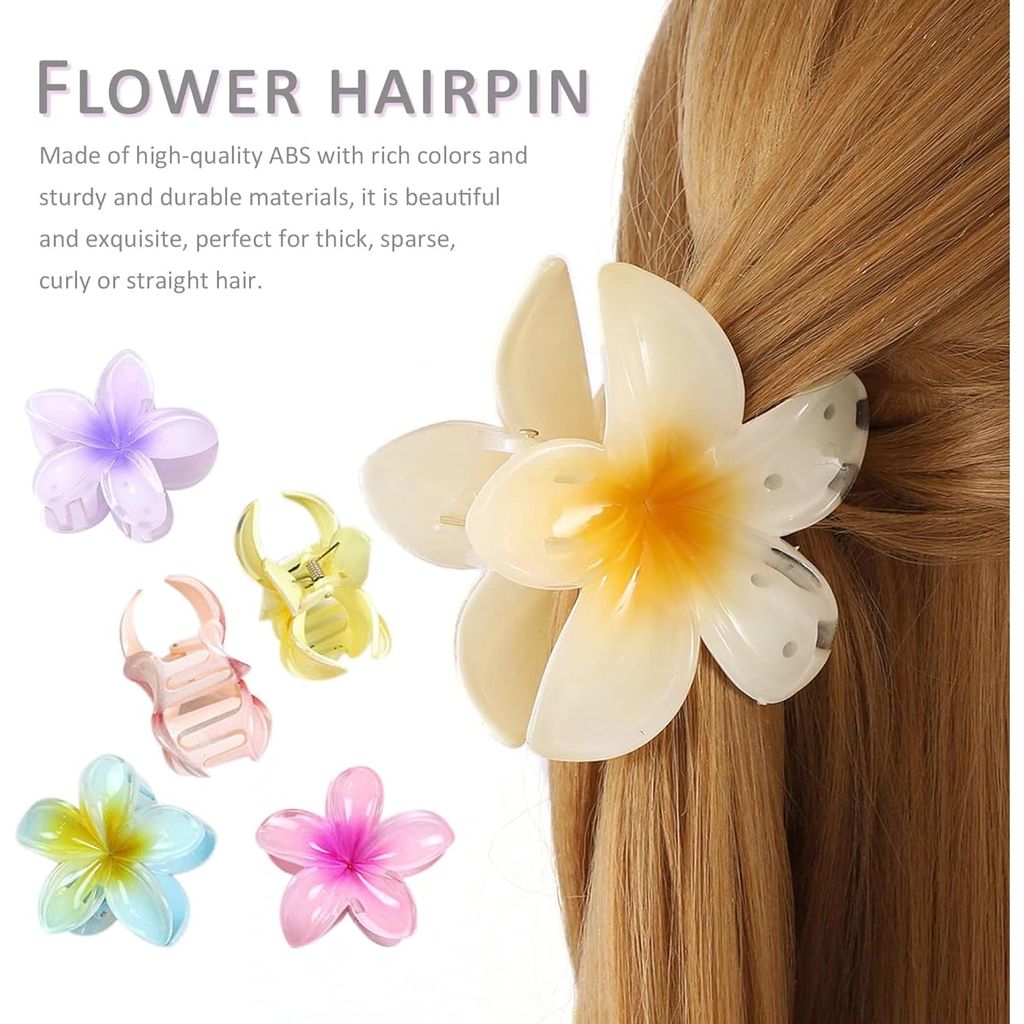 2pcs Plastic Flower Claw Clips view 2