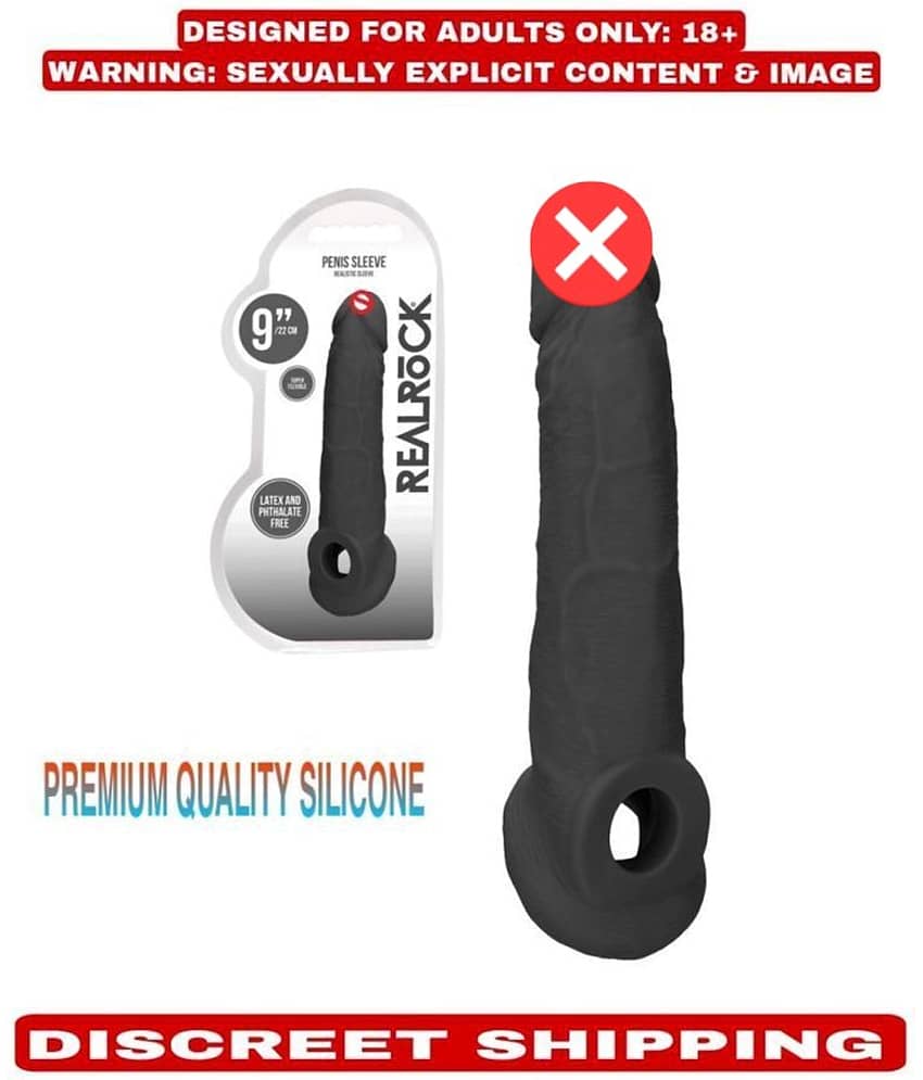 SEX TANTRA PRESENT Dragon 9 Inch Pure Silicone Reusable Jumbo Penis Extension Sleeve view 2