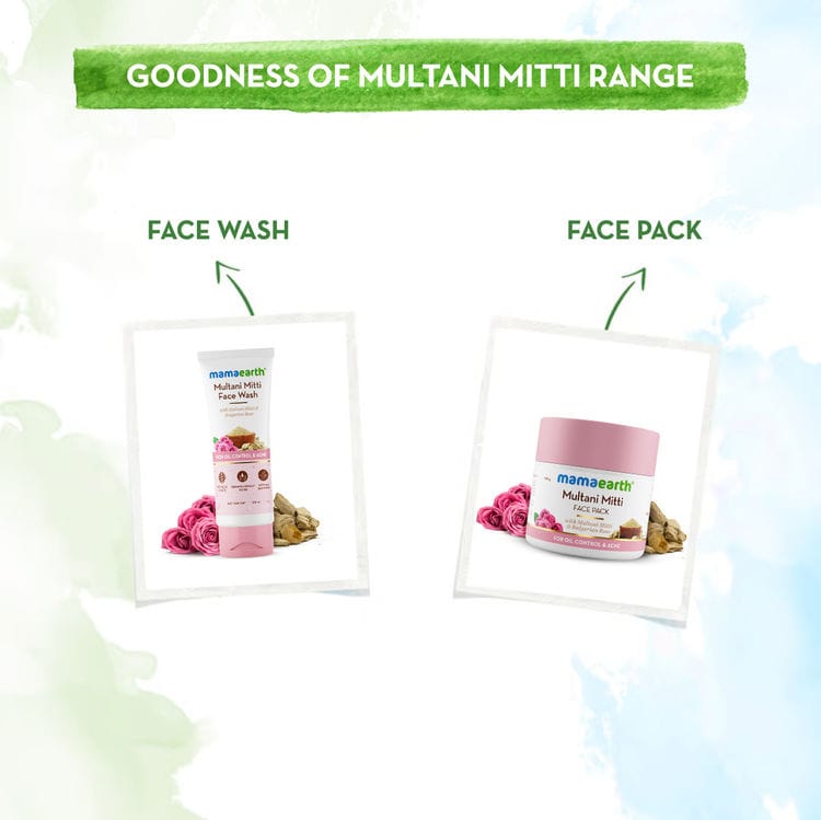 Mamaearth Multani Mitti Face Pack (100 g) + Mamaearth Multani Mitti Face Wash (100ml) PACK of 2 view 2
